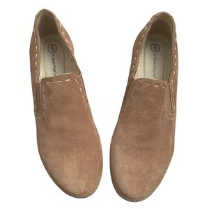 Hush Puppies suede loafers slip on shoes